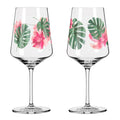 Sommersonett vinglass 2 stk Monstera