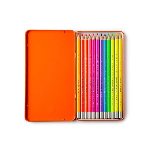 Fargepenner 12 stk neon