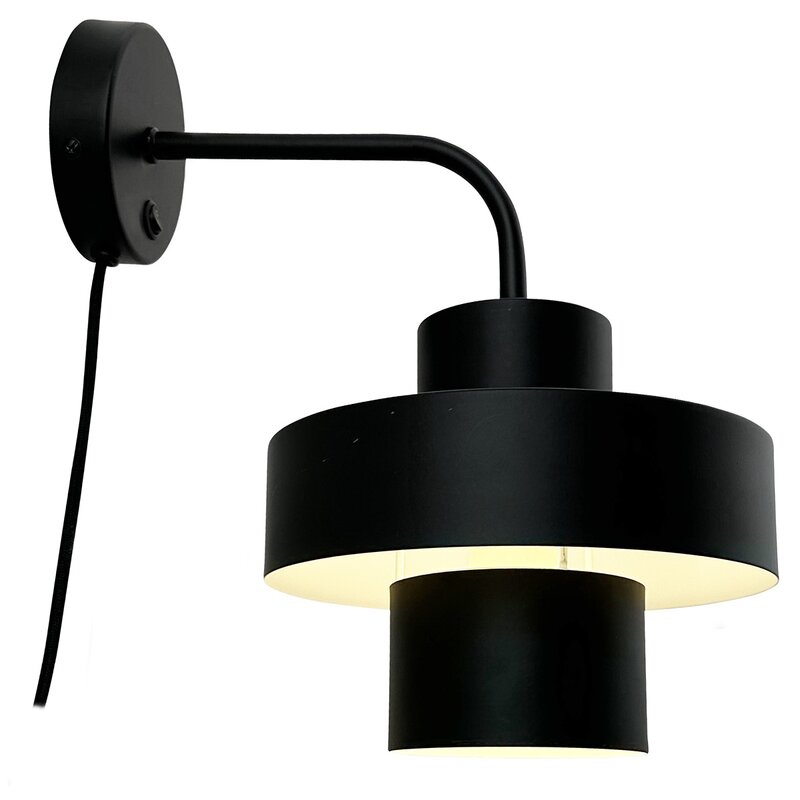 Stoke vegglampe 29 cm svart