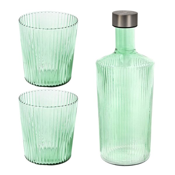 Ribbed Elegance gaveeske Bondi 3 deler grønn