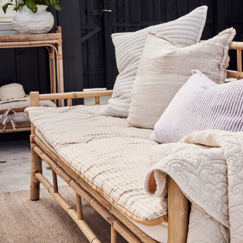Ivenne sittepute/madrass 180x70 cm oker