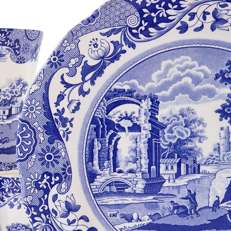 Blue Italian startsett 12 deler blå/hvit