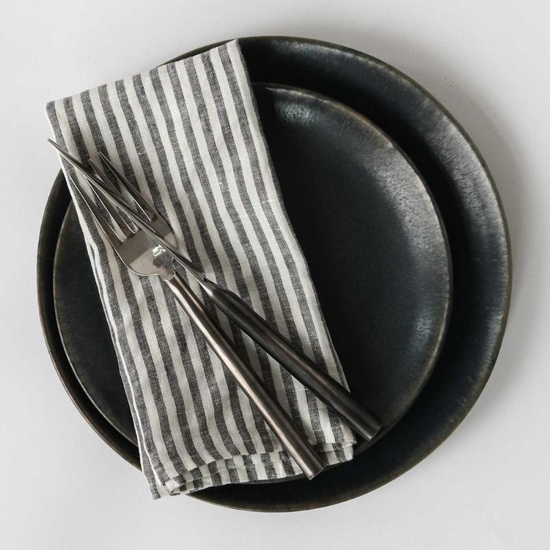 Serviett 45x45 cm gingham grey/white