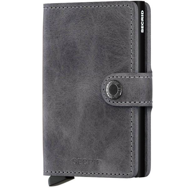 Miniwallet lommebok m/kortholder grå/svart