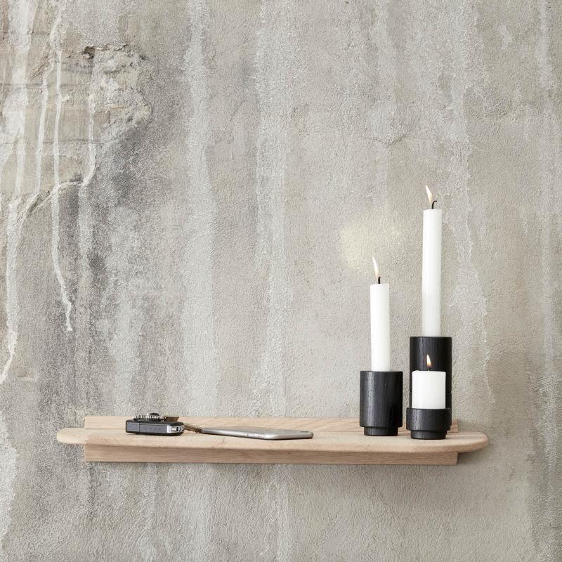 Create Me lysestake H7,5 cm svart eik