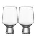 Solare glass på fot 40 cl 2 stk klar