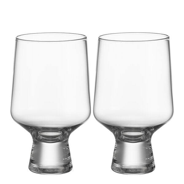 Solare glass på fot 40 cl 2 stk klar