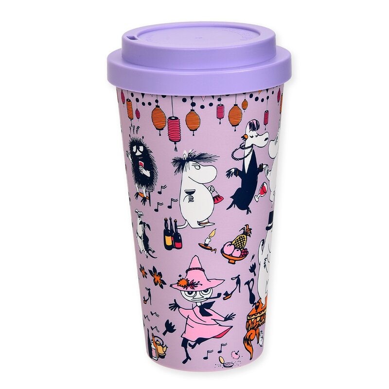 Mummi take away krus 45 cl party lilla