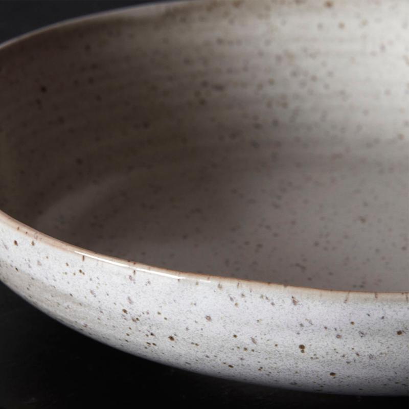 Pion skål 19 cm grå/hvit
