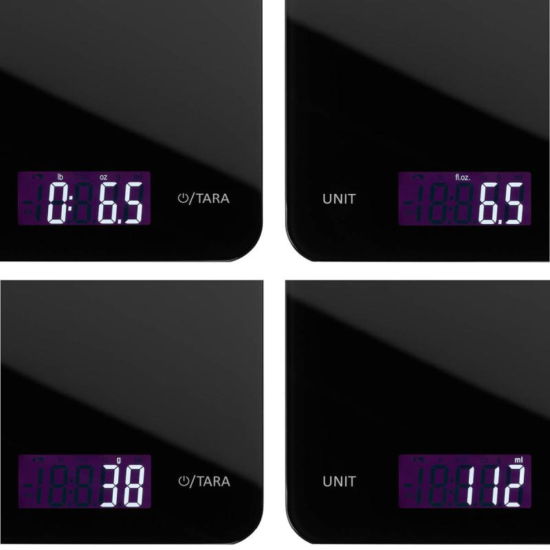 Digital kjøkkenvekt svart 1g/5kg