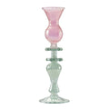 Mary lysestake 25 cm rosa/grønn