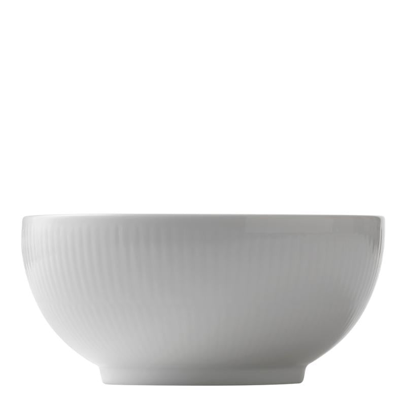 Hvit Riflet skål 15 cm