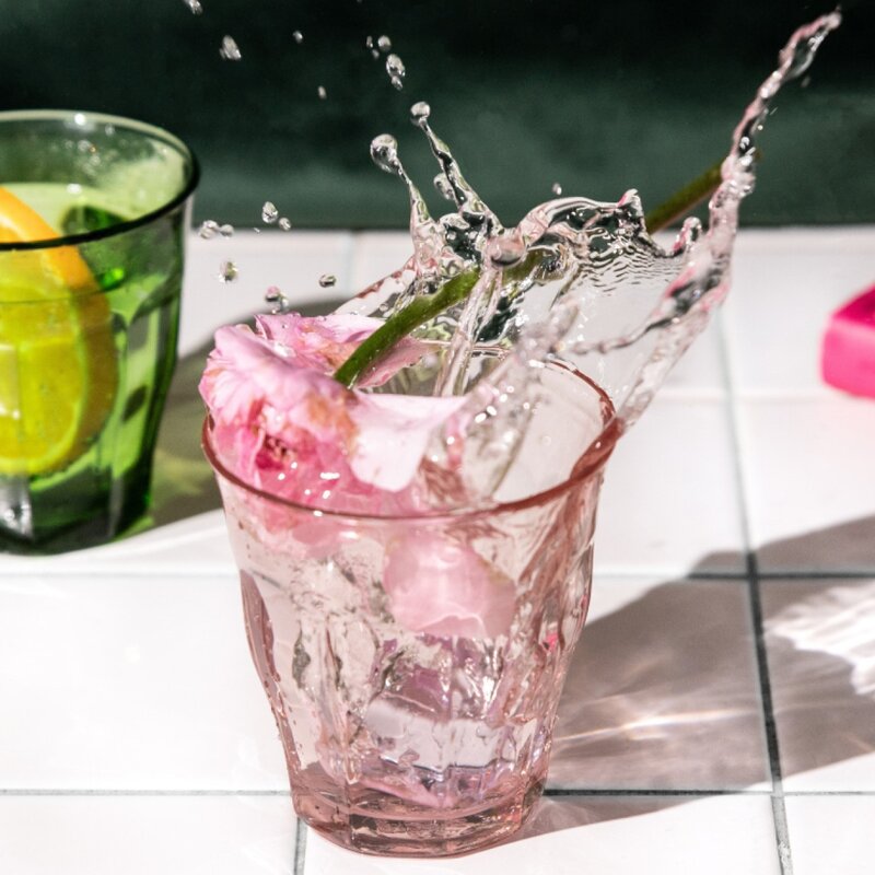 Picardie vannglass 25 cl 4 stk rosa