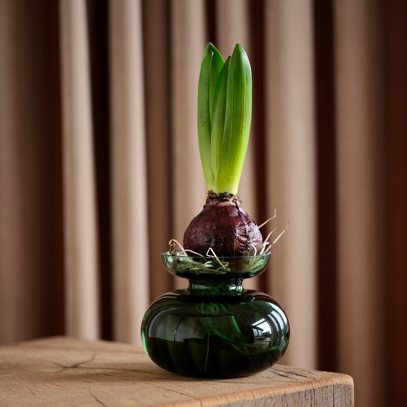 Inu vase 11x9 cm moss green