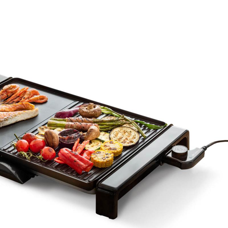 Elektrisk bordgrill XXL 47x32 cm svart
