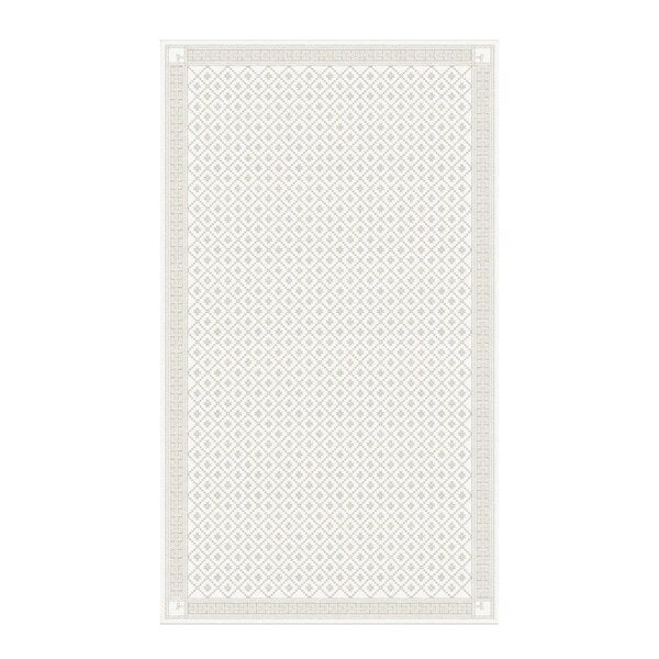 Åttebladrose bordduk 150x310 cm beige