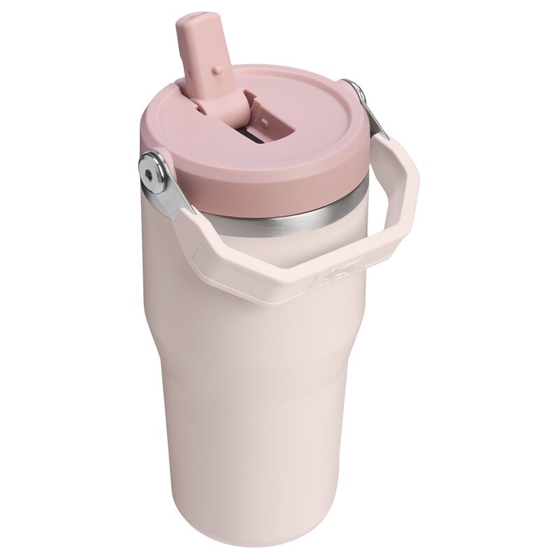 Iceflow flip straw tumbler termoflaske 0,6L rose quartz