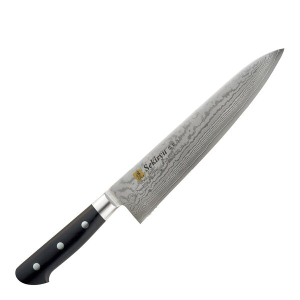 Damask kokkekniv 21 cm svart