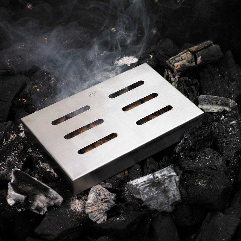 Røykboks til grill 21,5x13,5x3,5 cm 18/10 stål