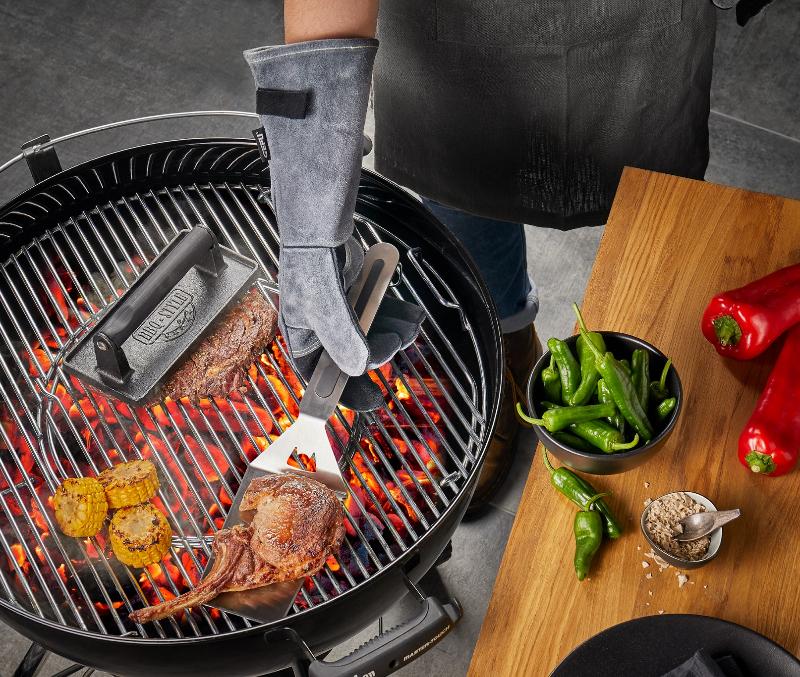 BBQ grillhanske 41 cm 2 stk grå