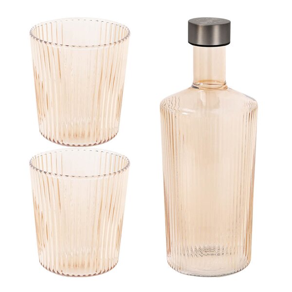 Ribbed Elegance gaveeske Bells 3 deler beige