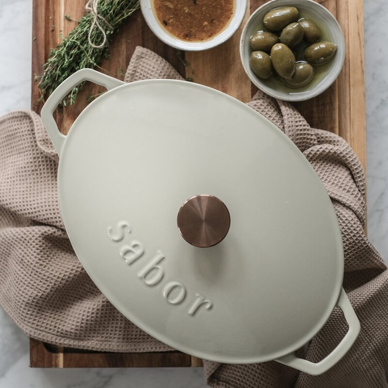 Støpejernsgryte 5,7 L warm grey