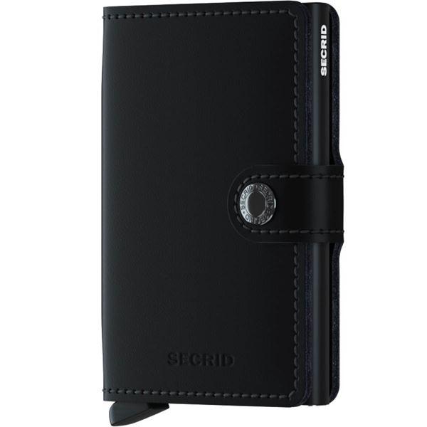 Miniwallet lommebok m/kortholder matt svart