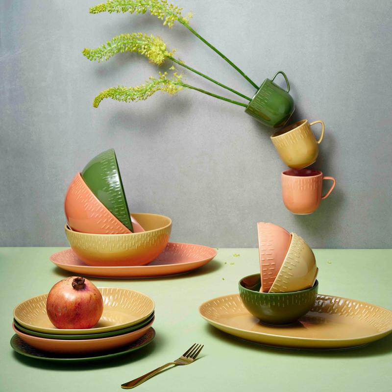 Confetti pastatallerken 23 cm olive