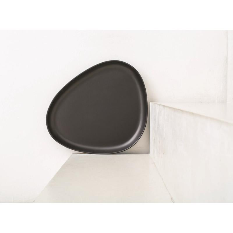 Curve Stoneware serveringsfat 35x30 cm svart