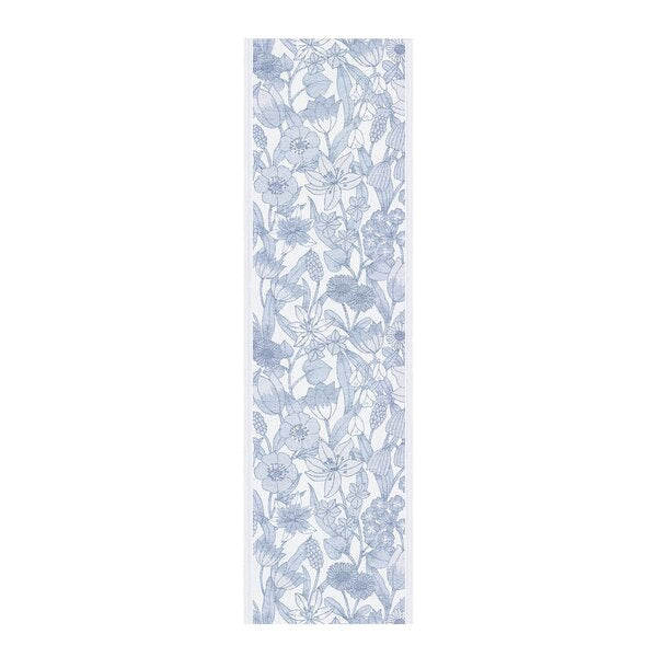 Havsblom løper 35x120 cm blå