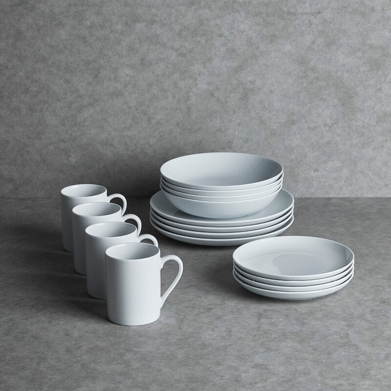 Atelier tallerken 25 cm 4 stk super white