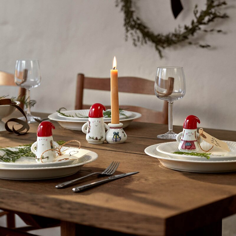 Hammershøi Christmas lysestake 8,5 cm nissefar