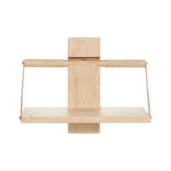 Wood wall hylle 24x18x30 cm natur