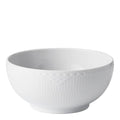 Hvit Riflet Halvblonde skål 18 cm