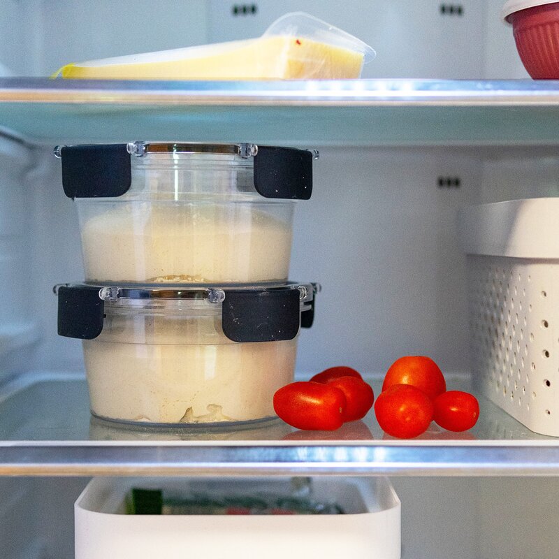 LocknLock oppbevaringsboks 2 stk 0,7 L klar/svart