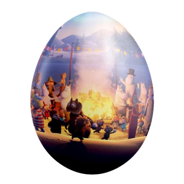 Påskeegg metall 15 cm vårbål gul