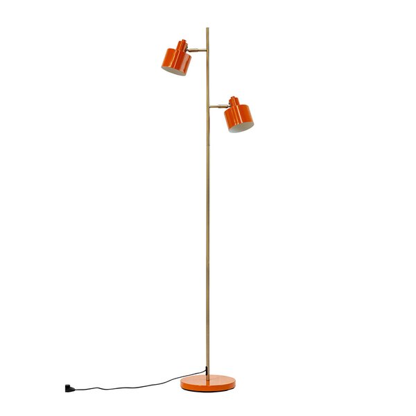 Ocean gulvlampe 160 cm orange/messing