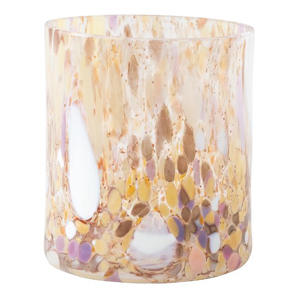 Swirl drikkeglass/lykt 35 cl brun multi