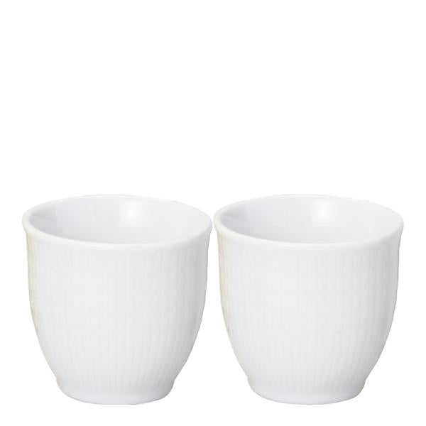 Swedish Grace eggeglass 4 cl 2 stk snø/hvit