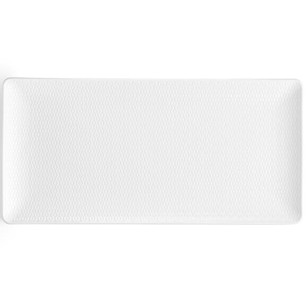 Gio rektangulært serveringsfat 32 cm hvit