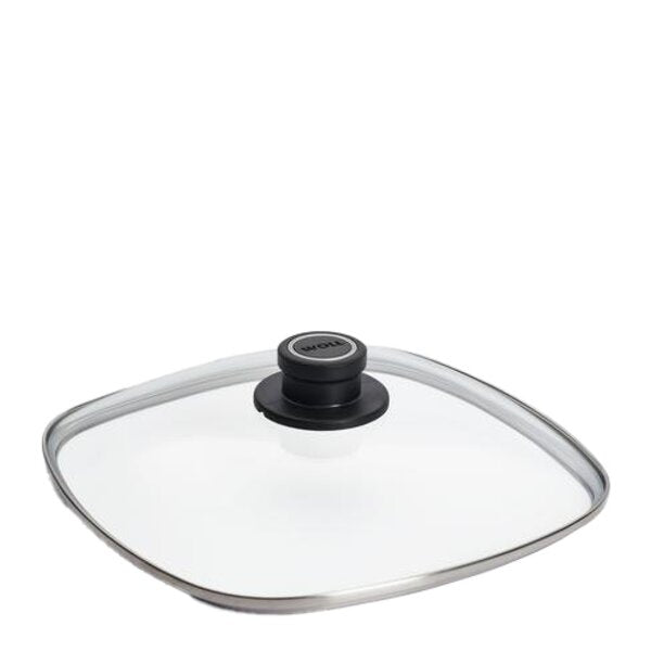 Glass Lid grytelokk firkantet 28 cm m/ventil klart glass