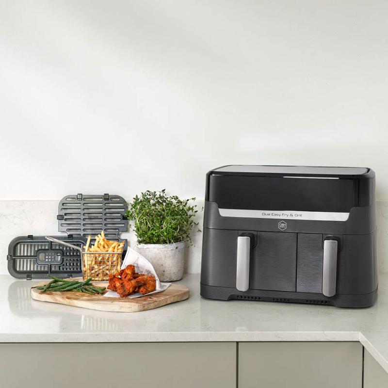 Dual Easy Fry & Grill airfryer 5,2/3,1L coal grey