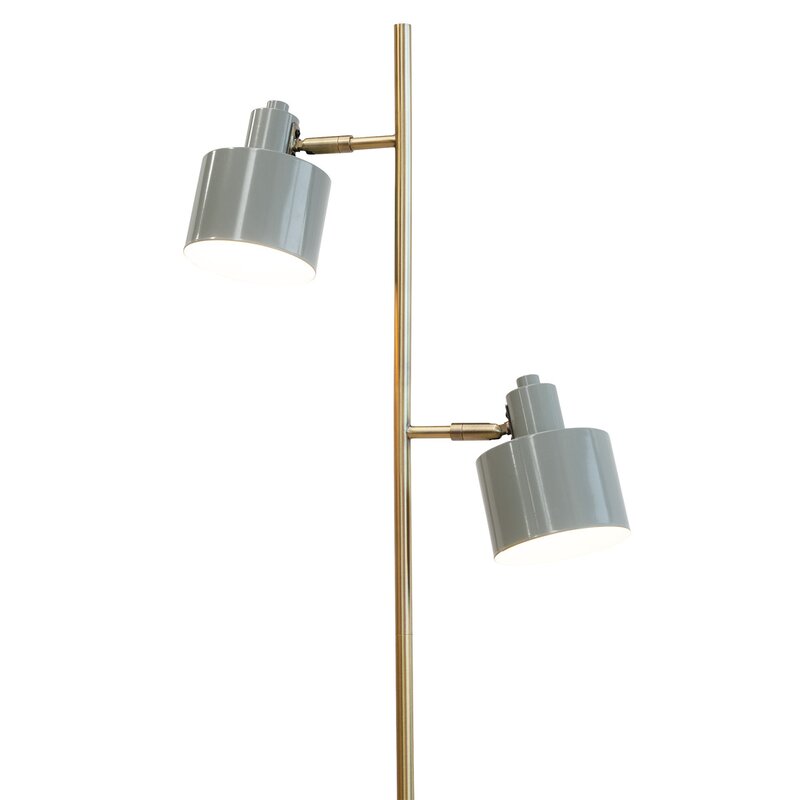 Ocean gulvlampe 160 cm olive/messing