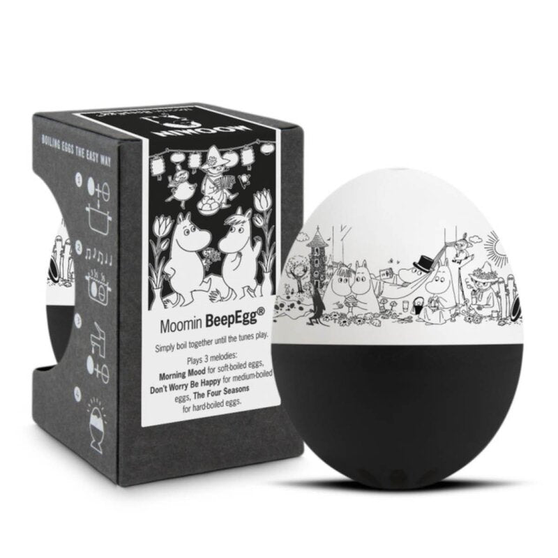 BeepEgg Moomin eggtimer svart/hvit