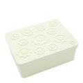 Blomst matboks treroms 19x14x7 cm beige