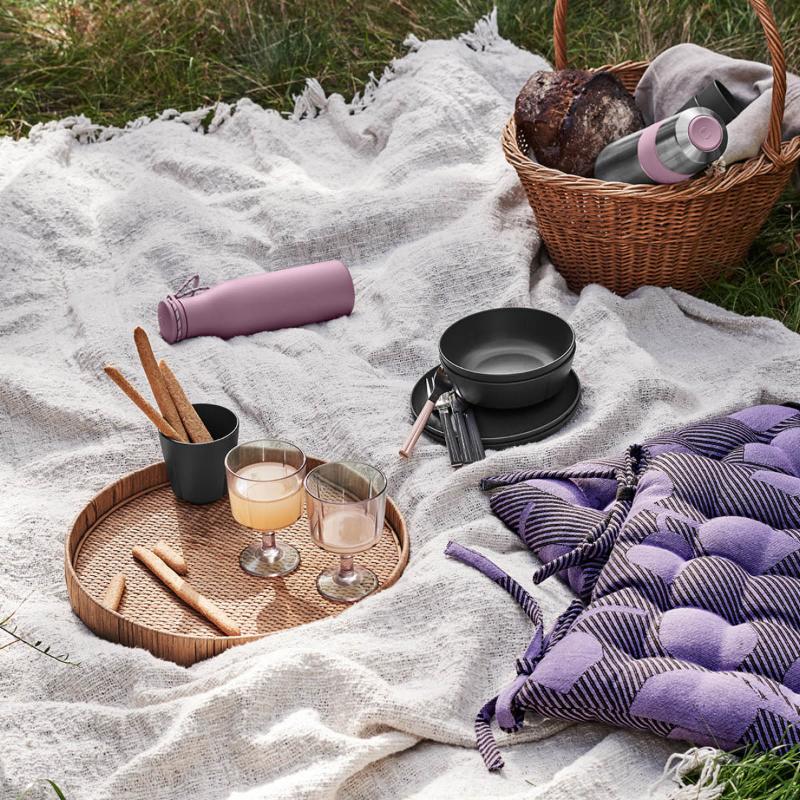 Outdoor Natura pute 40x4x40 cm grønn/lavendel