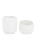 Stella lysglass 5,5 + 7,5 cm 2 stk hvit