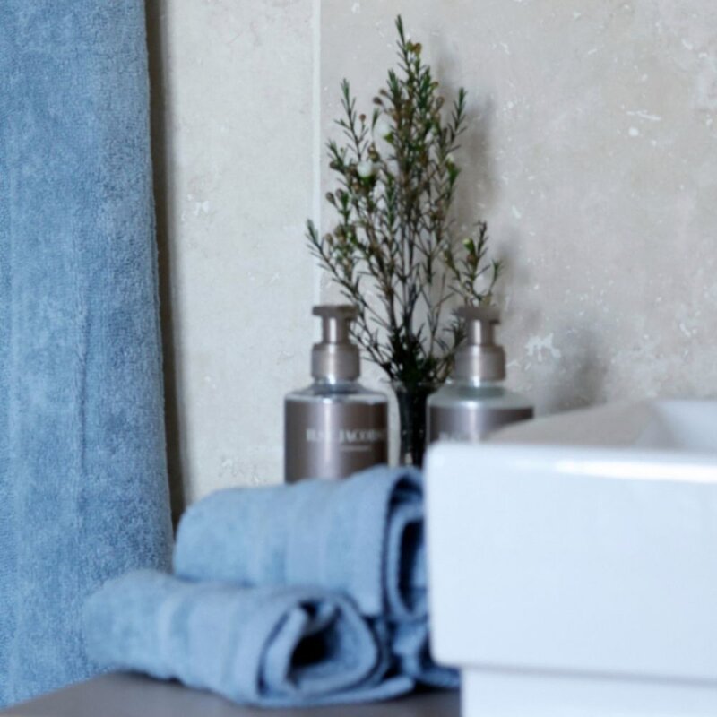 Bath Collection vaskeklut 30x30 cm 4 stk powder blue