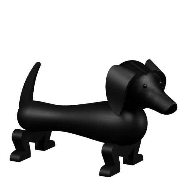 Hund liten mørk beiset