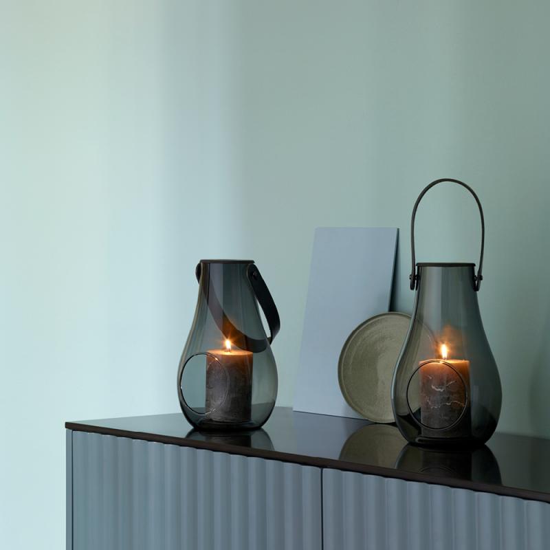 Design With Light hurricane lanterne 16 cm smoke